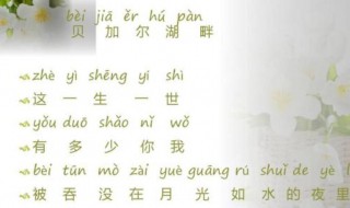 贝加尔湖畔歌词是什么意思（加贝尔的湖畔歌词）