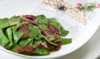荷兰豆炒腊肉 荷兰豆炒腊肉图片