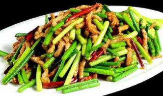 蒜苗炒肉丝 蒜苗炒肉丝图片