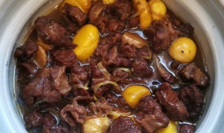 栗子焖牛大排 牛排焖板栗