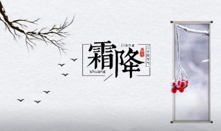 霜降节气习俗介绍最新 霜降节气有什么讲究