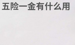 五险一金各有什么用 五险一金有什么用,通俗点