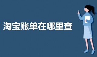 淘宝账单在哪里查（淘宝账单总消费怎么查询）