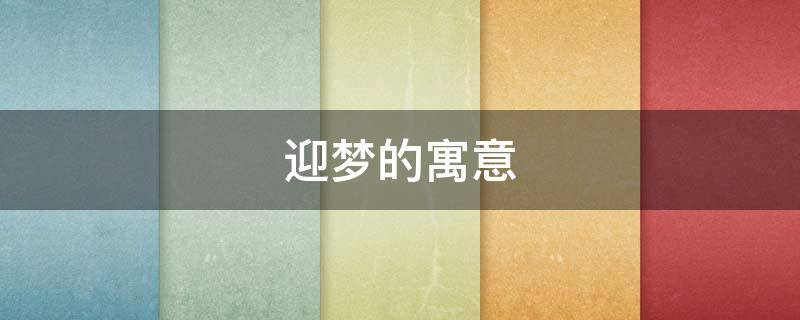 迎梦的寓意（迎春的寓意是什么意思）