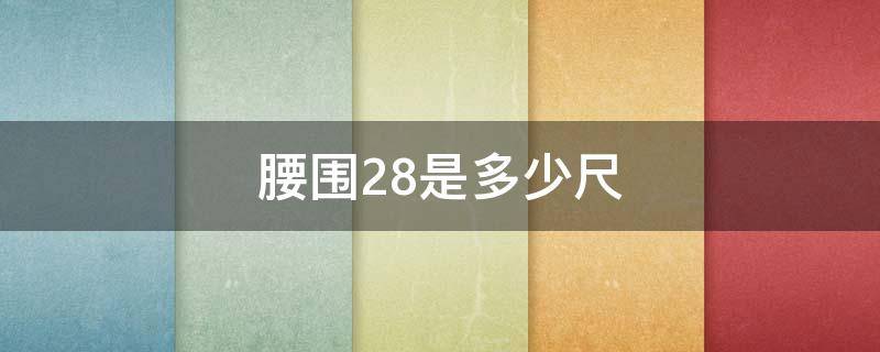 腰围28是多少尺 腰围28是多少尺码女