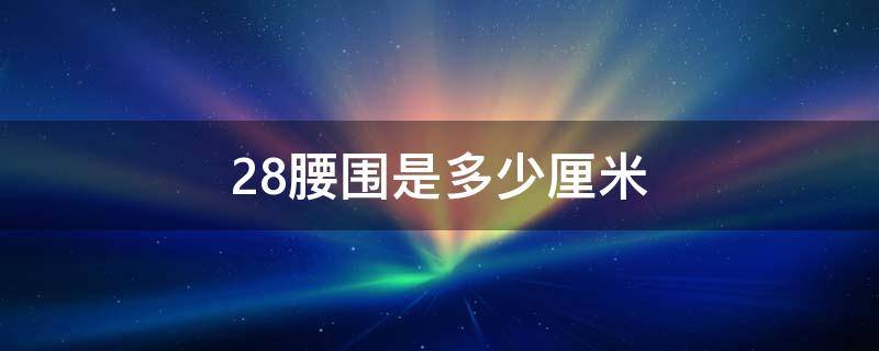 28腰围是多少厘米（28腰围是多少厘米男的）