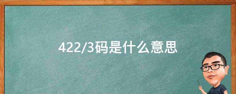 422/3码是什么意思 422/3是多少码
