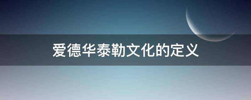 爱德华泰勒文化的定义（爱德华泰勒文化的定义英文）