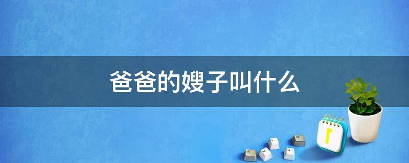 爸爸的嫂子叫什么（爸爸的嫂子叫什么称呼正式）